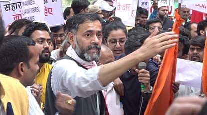 SWARAJ INDIA MARCH AT JANTA MANTAR, ALLEGED BJP FOR SCAM IN RAFALE DEAL