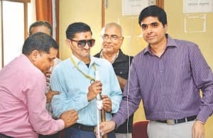 A blind person got 'magic wand'