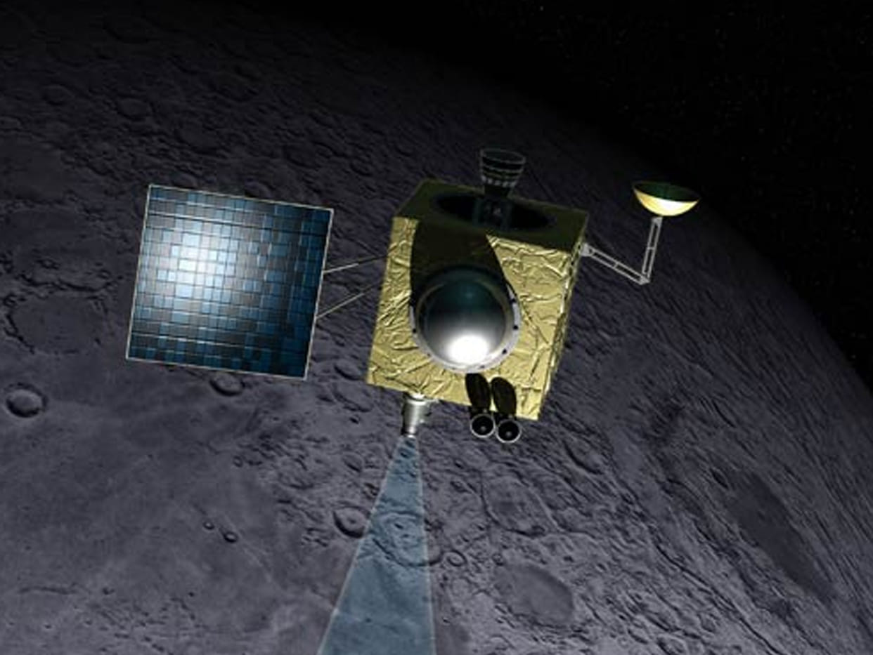 Chandrayaan-1 spotted orbiting the moon by NASA
