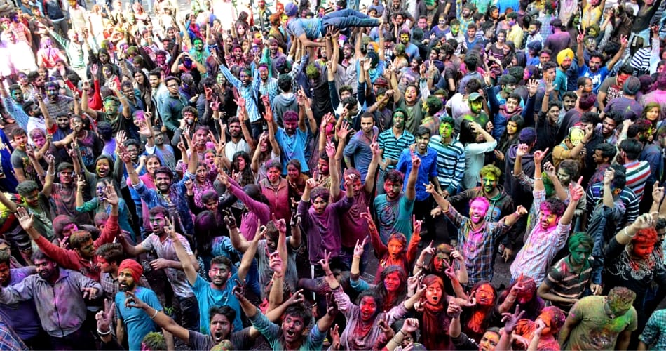Holi Celebrations today at Panjab University