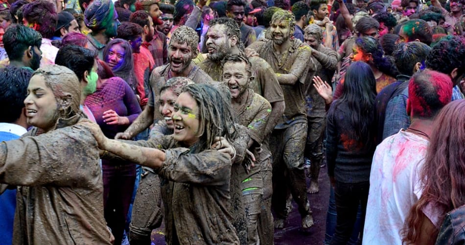 Holi Celebrations today at Panjab University