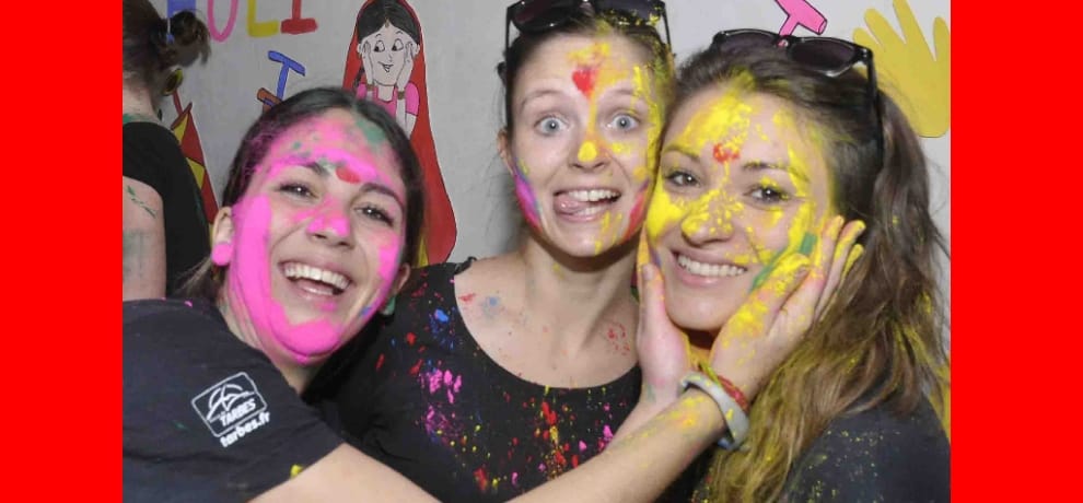 holi in agarwal college in faridabad