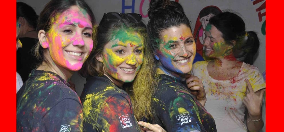 holi in agarwal college in faridabad