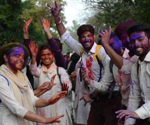  pics of holi celebration starts in Lucknow.