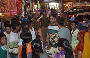 Youth protesters protest against tampering
