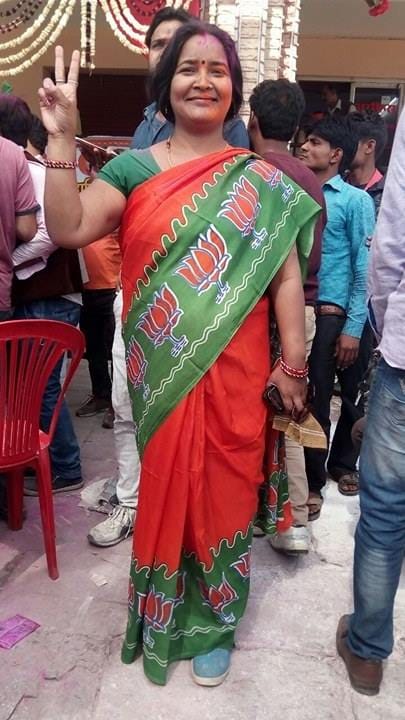 celebration of bjp supporters