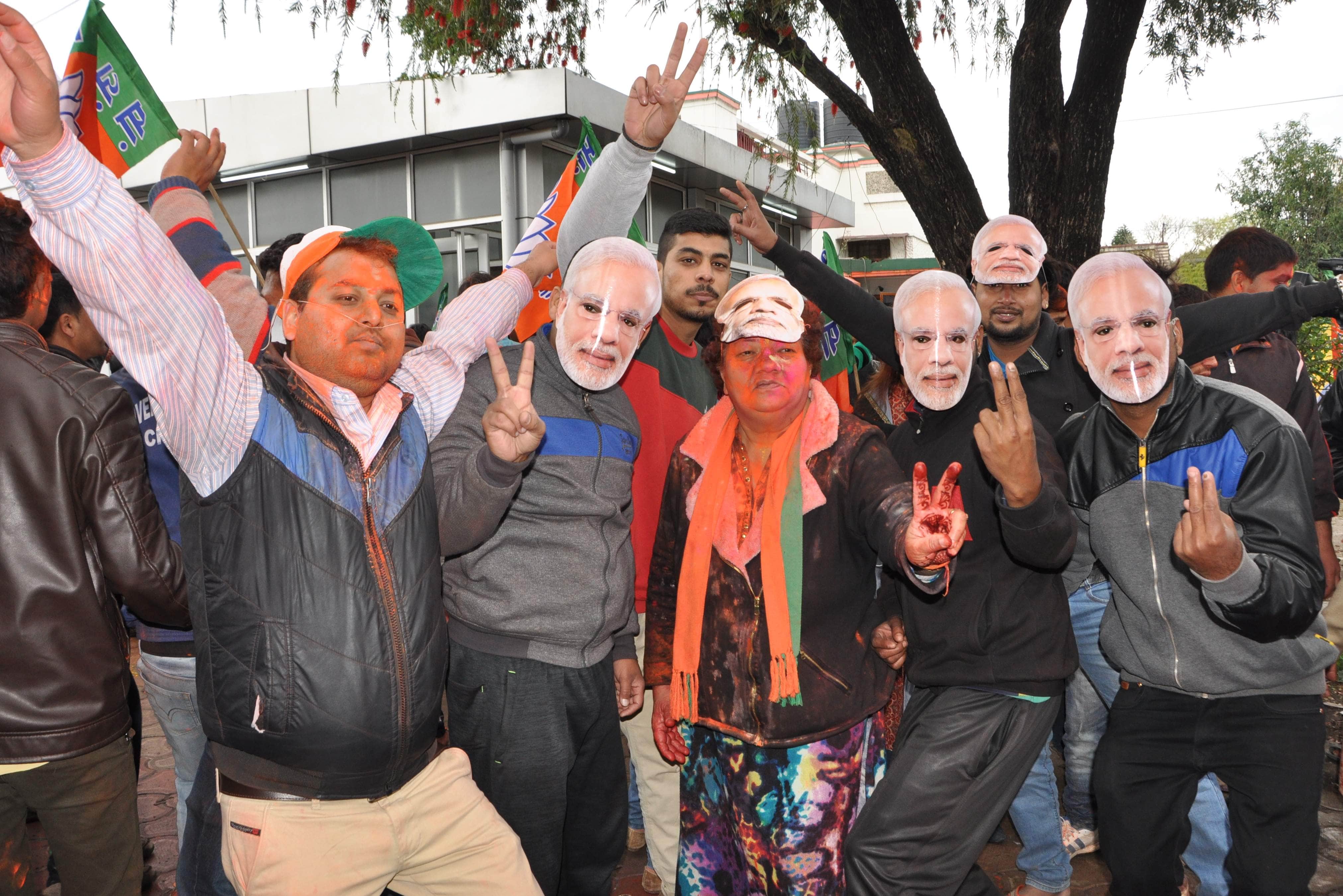   BJP worker's after victory 