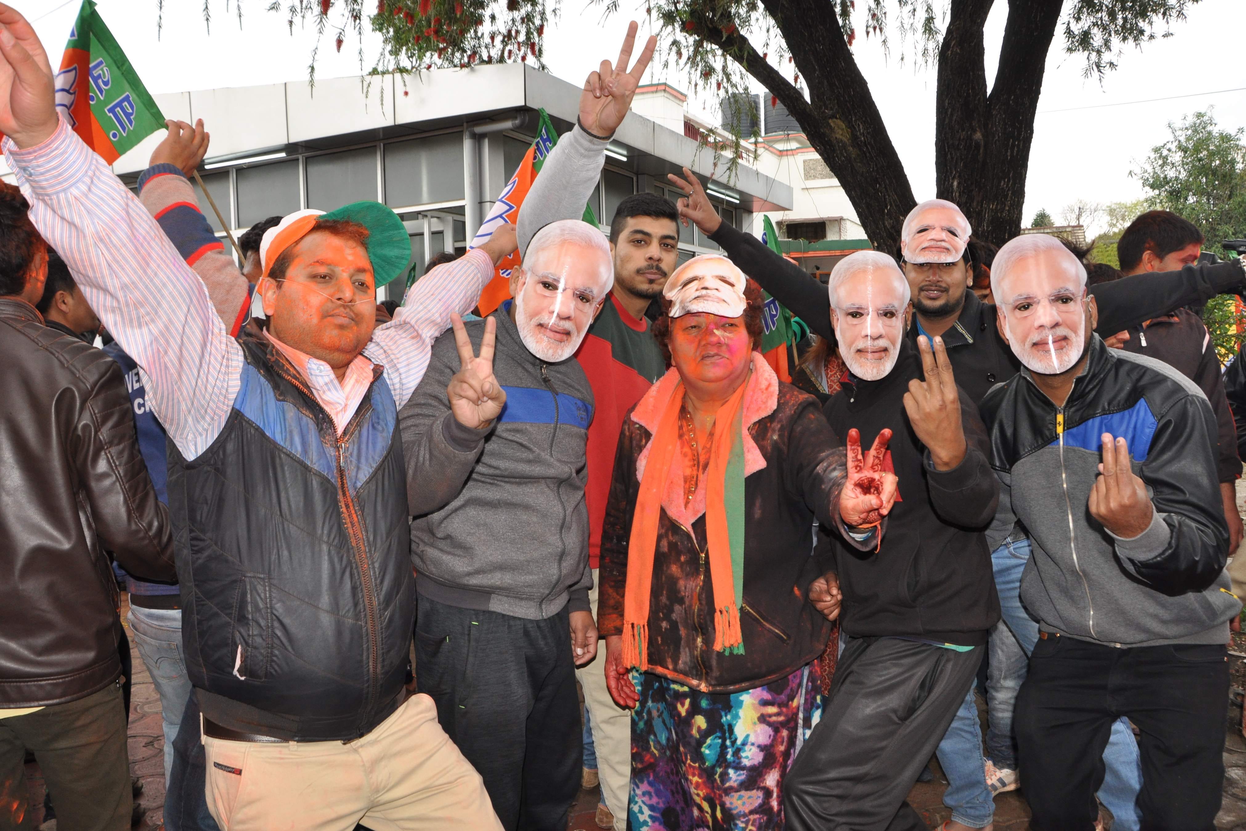   BJP worker's after victory 
