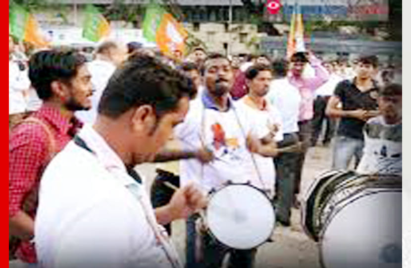 celebration of bjp supporters