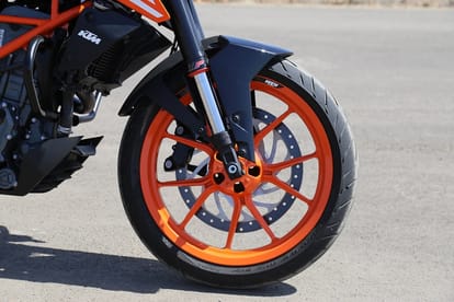 first test ride of KTM 390 Duke in pune test track