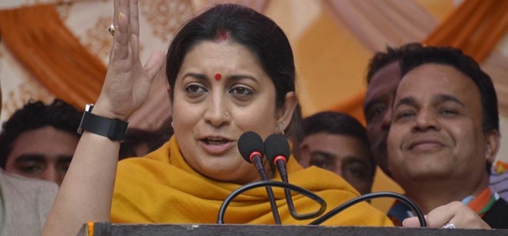 Smriti Irani Statement on Virbhadra Singh Goveronment at Chamba Rally.