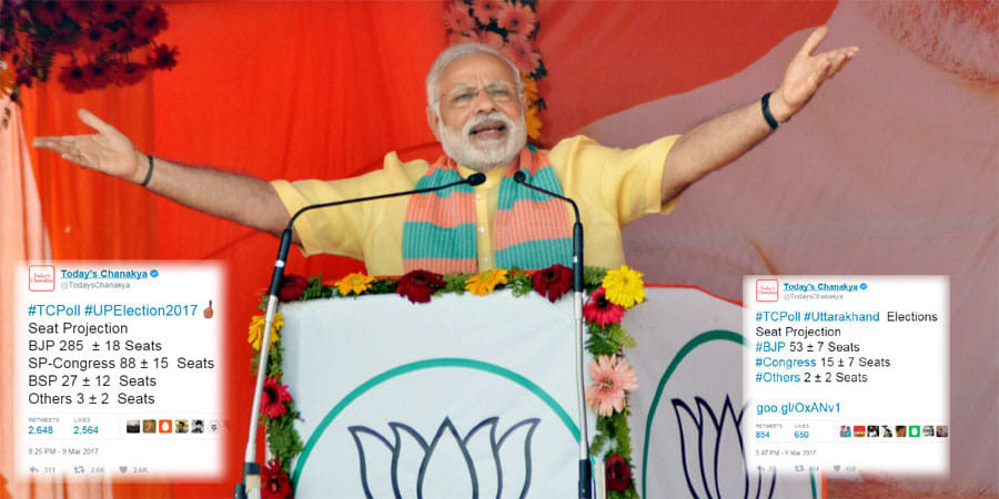 election result 2017 todays chanakya exit poll precise in UP-uttrakhand but fails in punjab