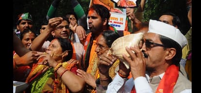 Women celebrate BJP's victory in Uttarakhand
