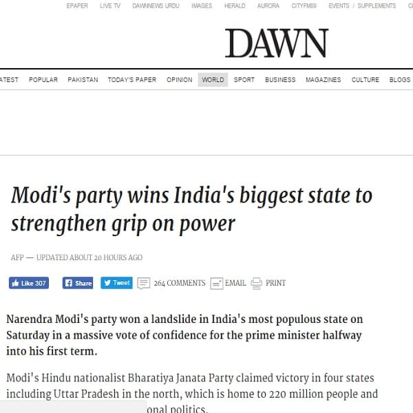 after historic victory in up election 2017 how world media praises prime minister narendra modi