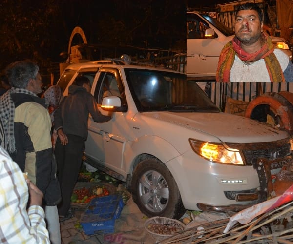  A car trampled two in Lucknow.