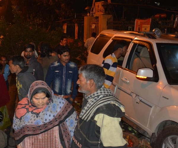  A car trampled two in Lucknow.