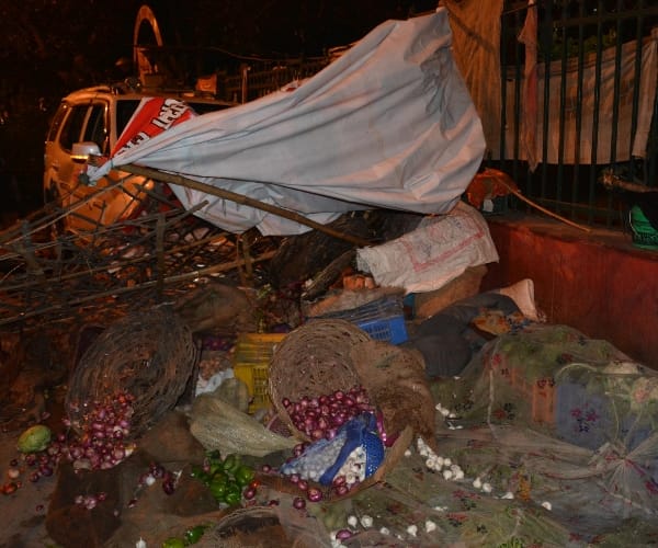  A car trampled two in Lucknow.