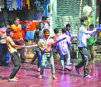 Happy Holi, foursquare rain of colours