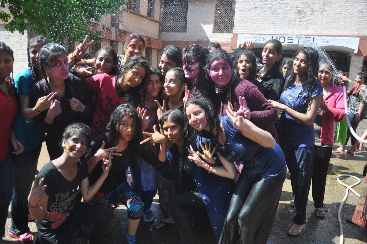 holi celebration in jammu city