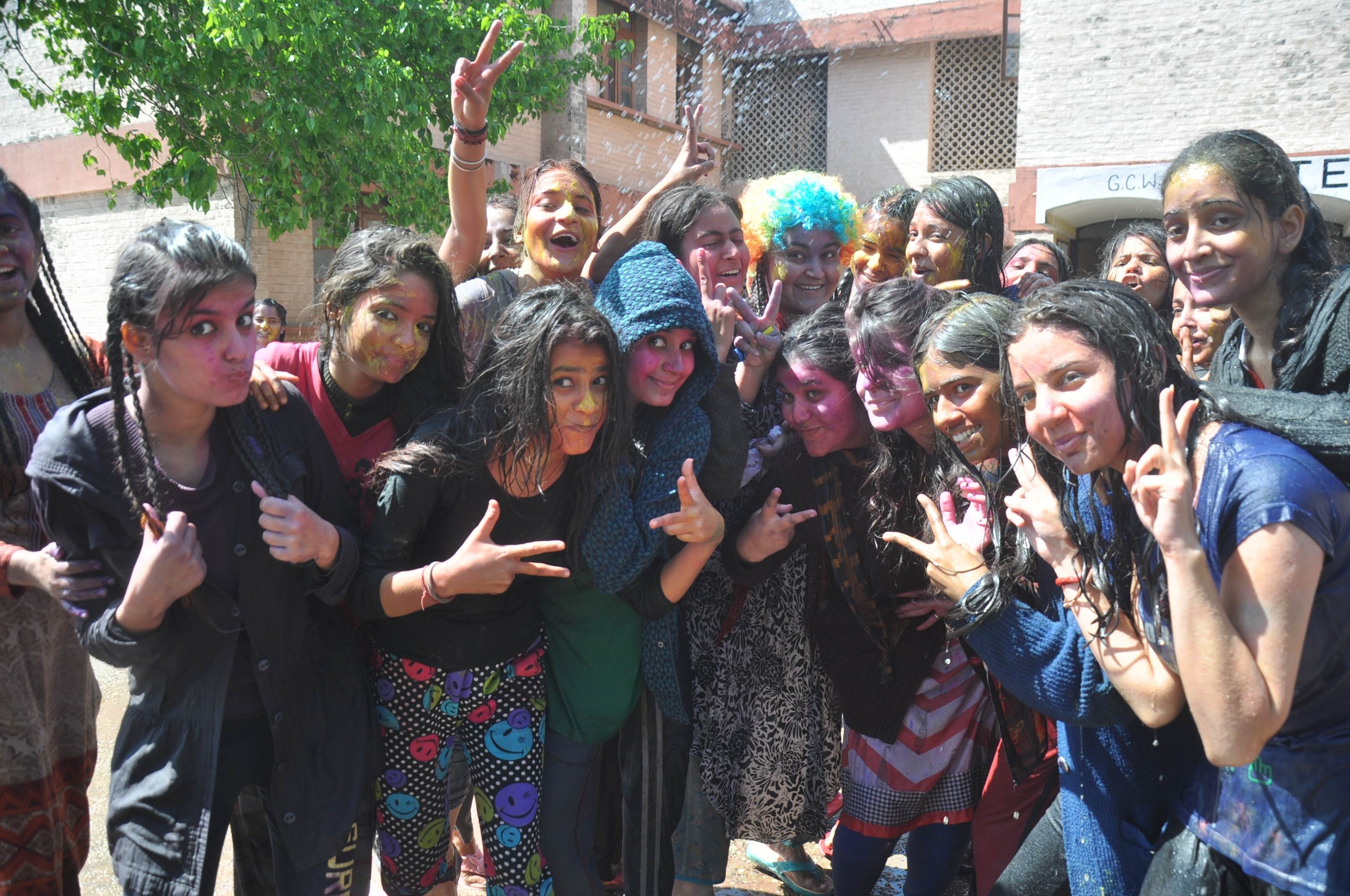 holi celebration in jammu city