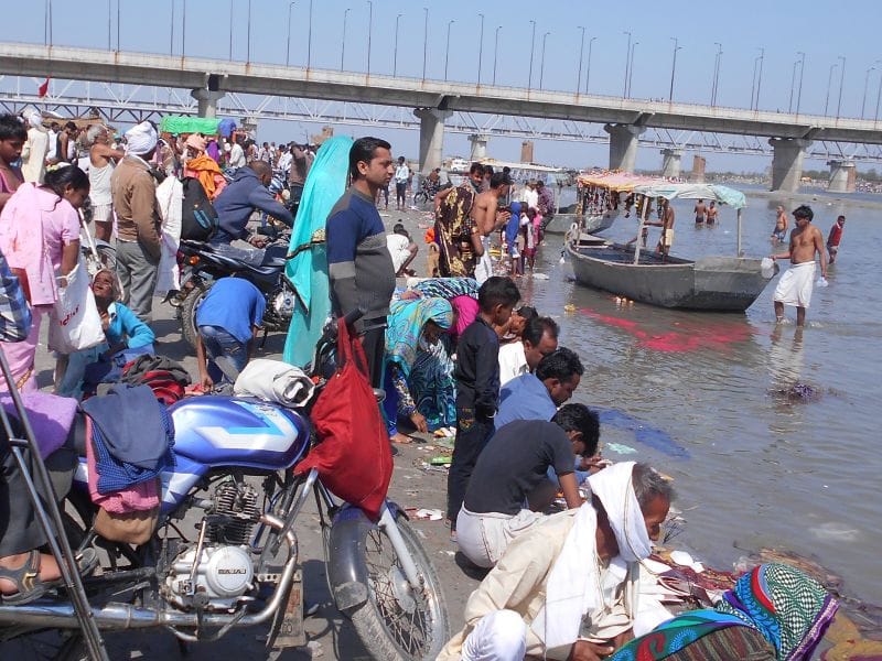 Purnima is a great devotee for the Ganga bath