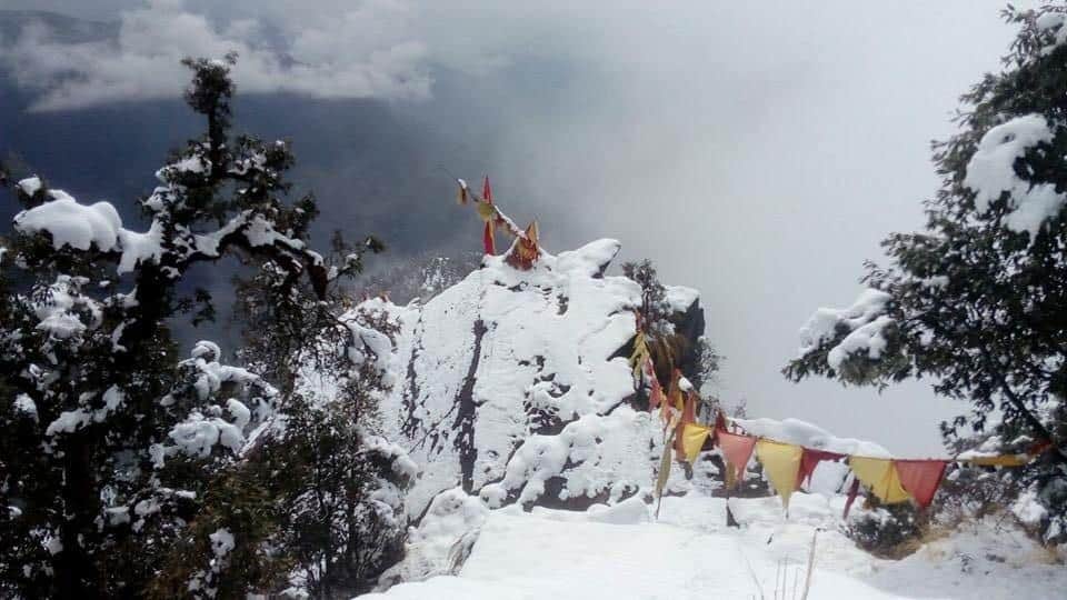 snowfall on holi at kedarnath