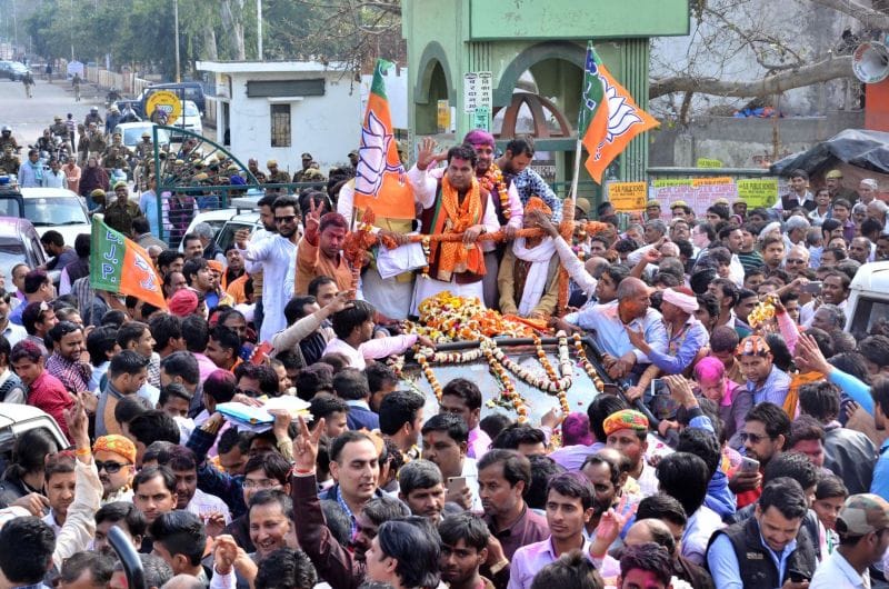glorious victory of bjp in mathura