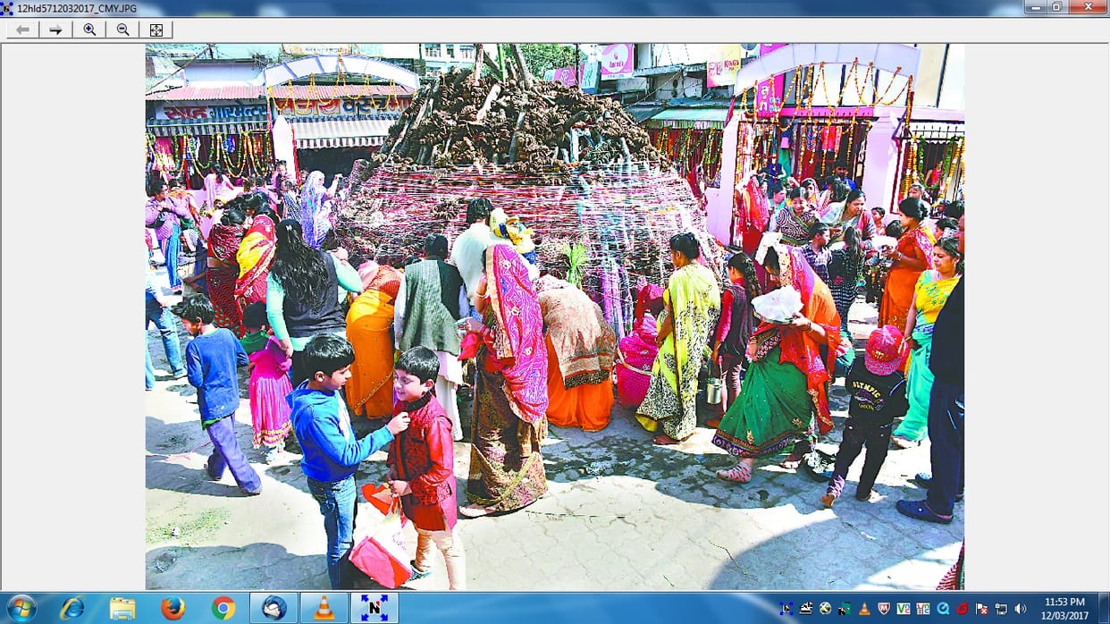 Holika combustion in Haldwani