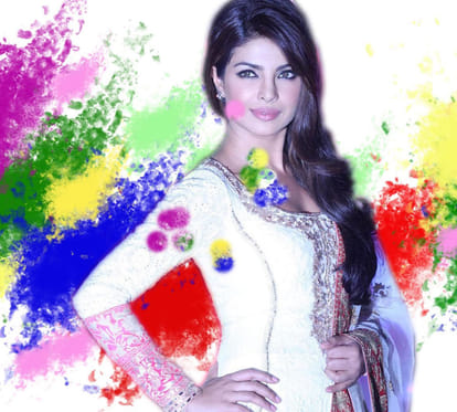 priyanka chopra post her holi pic on social media