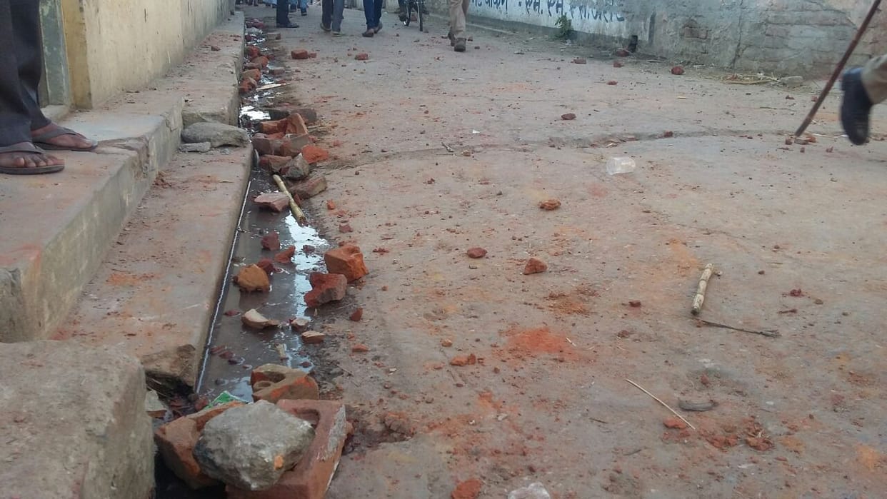 Controversy over sloganeering in village Bijauli, firing, communal tension 