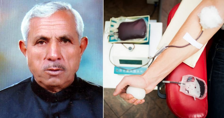 304 times blood donater gabruddin died in age of 76 years
