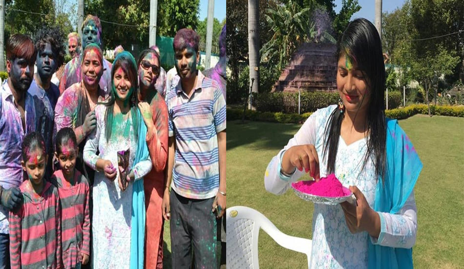 view photos of ias b chandrakala holi celebration 