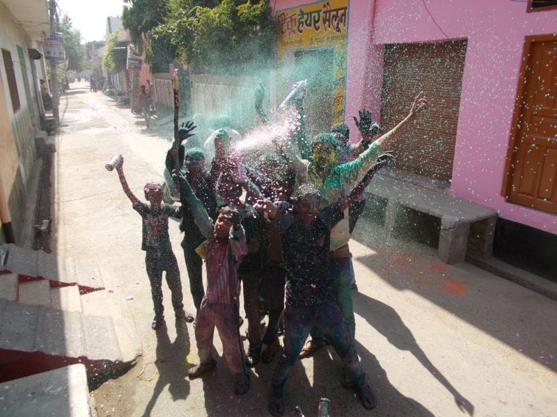 Happy Holi with the head of the youth