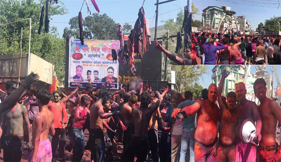 view photos of the world famous kanpur kurtafaad holi