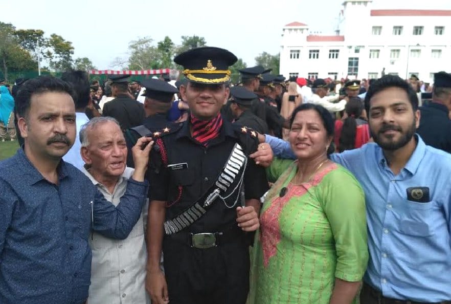 Rajan Banyal Become lieutenant in army.