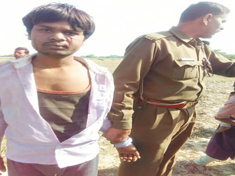 Police attacking young man attacked