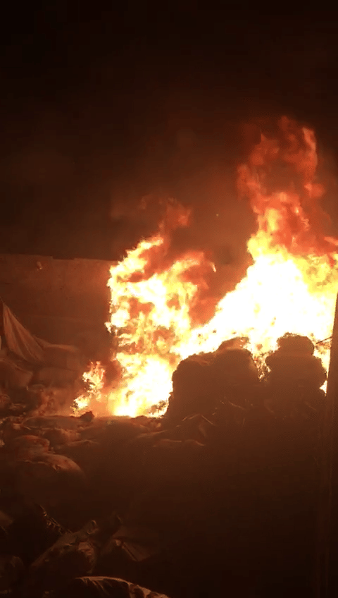 Fire in Plain Stick Warehouse in Vishwakarma Industrial Area