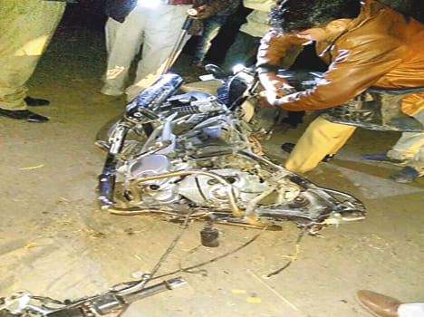 Bike rider soldier dies due to collision of car, four referee