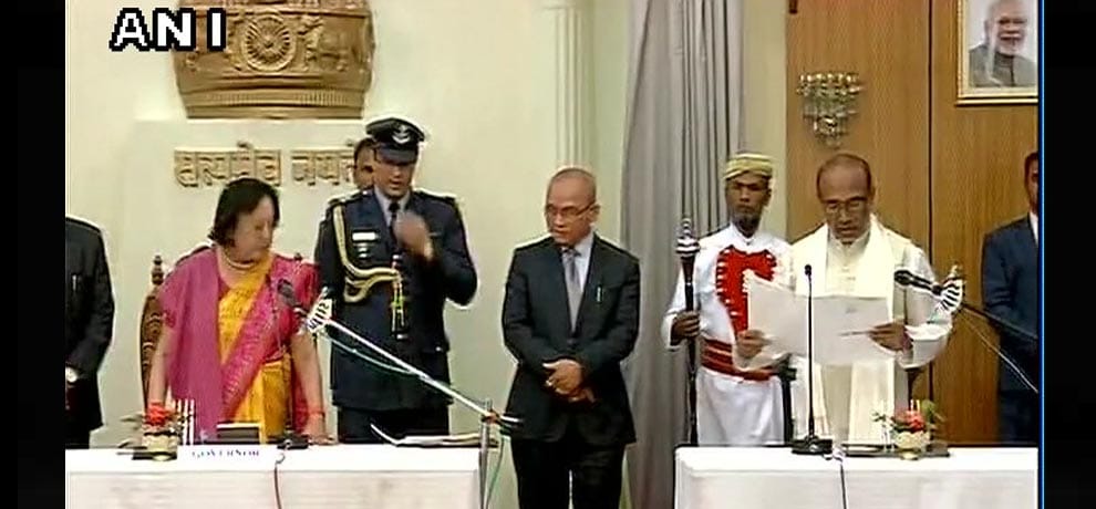 biren singh takes oath as chief ministers of Manipur