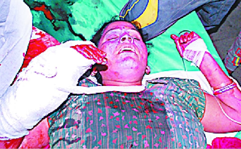 Stoning-firing on the bride, one's death