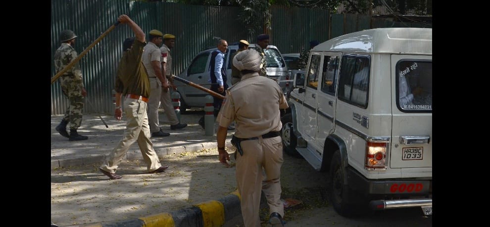 inlo, sansad march, lathicharge, delhi