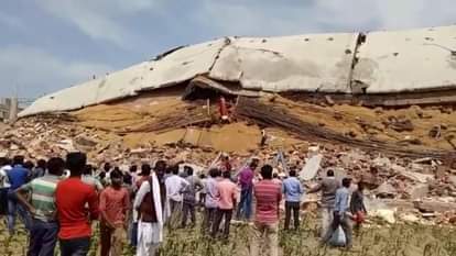 building collapses blast following ammonia gas leak in shivrajpur area