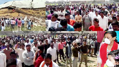 building collapses blast following ammonia gas leak in shivrajpur area