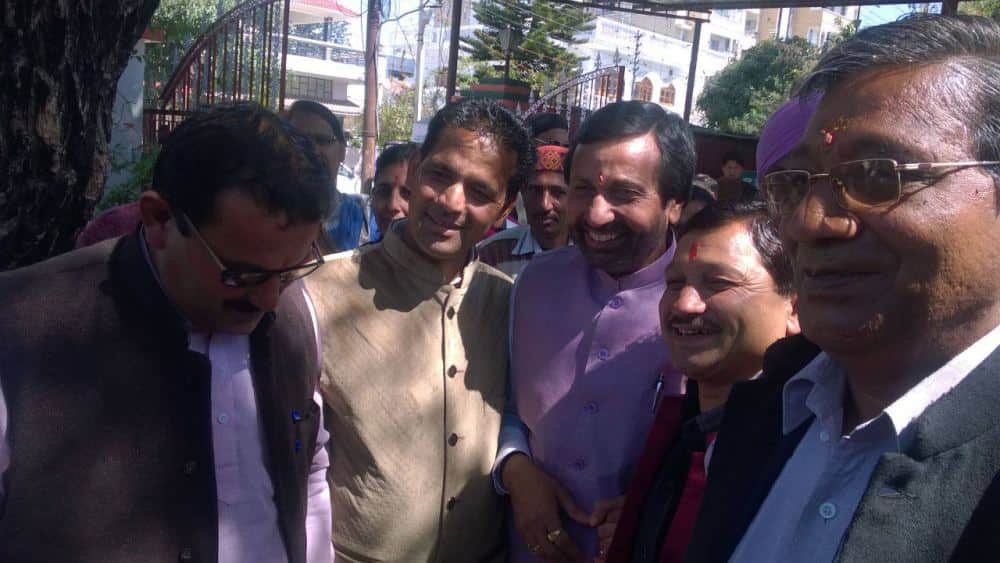 finance minister prakash pant dance on holi
