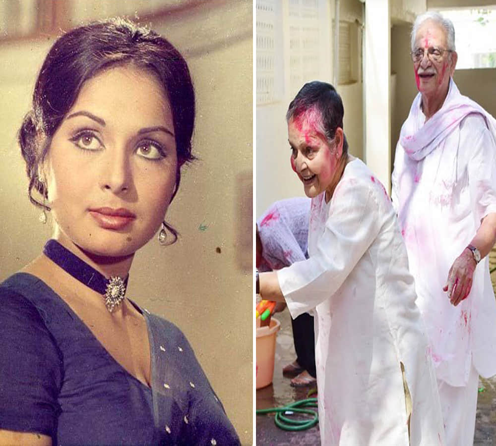 Yestyear actress Raakhee plays holi with husband Gulzar and daughter Meghna, photos viral