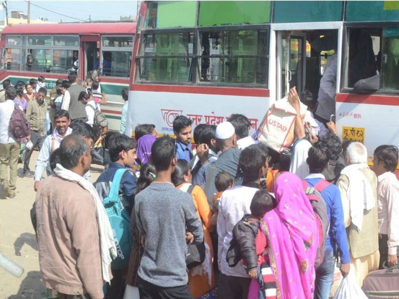 Roadways Buses Busy passengers are worried