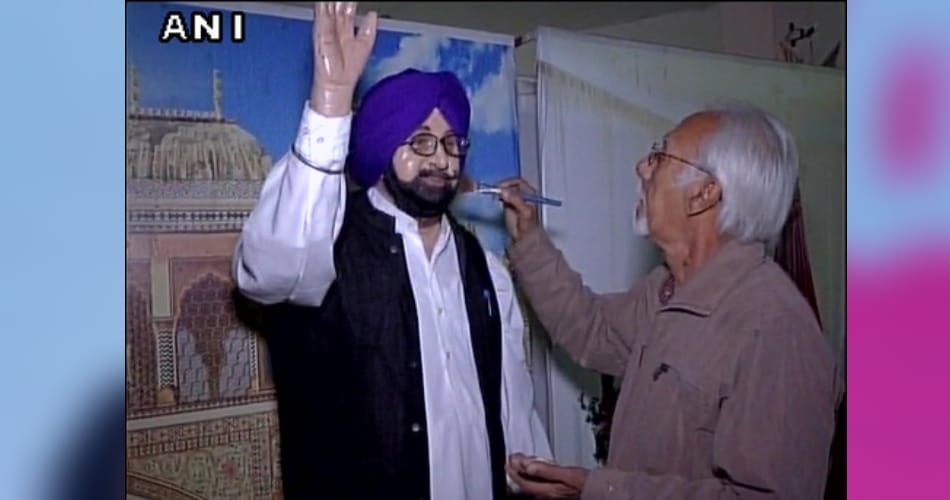punjab chief minister captain amrinder singh wax statue created by Chandrashekhar Prabhakar