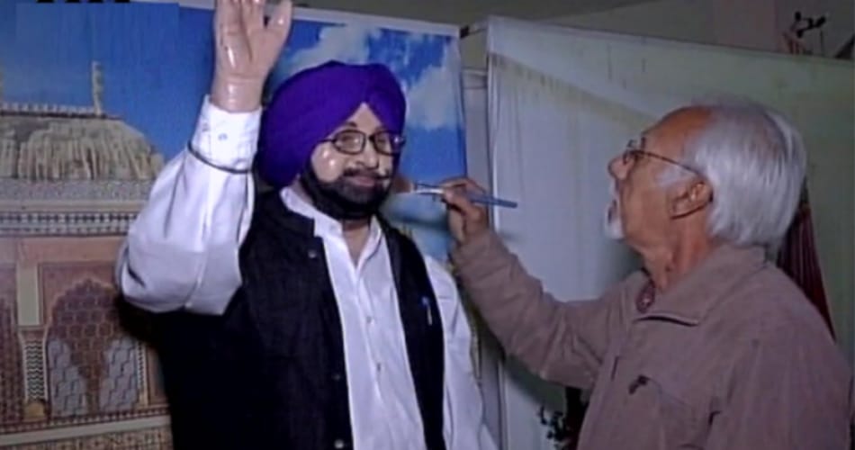punjab chief minister captain amrinder singh wax statue created by Chandrashekhar Prabhakar