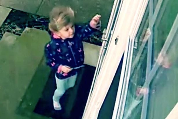 Young Girl Literally Blown Away By Strong Wind As She Opens Door