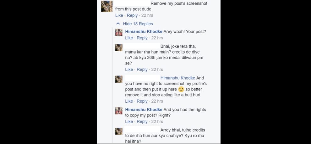 this boy himanshu khodke gets paid 51 rupees for copying his joke from fb
